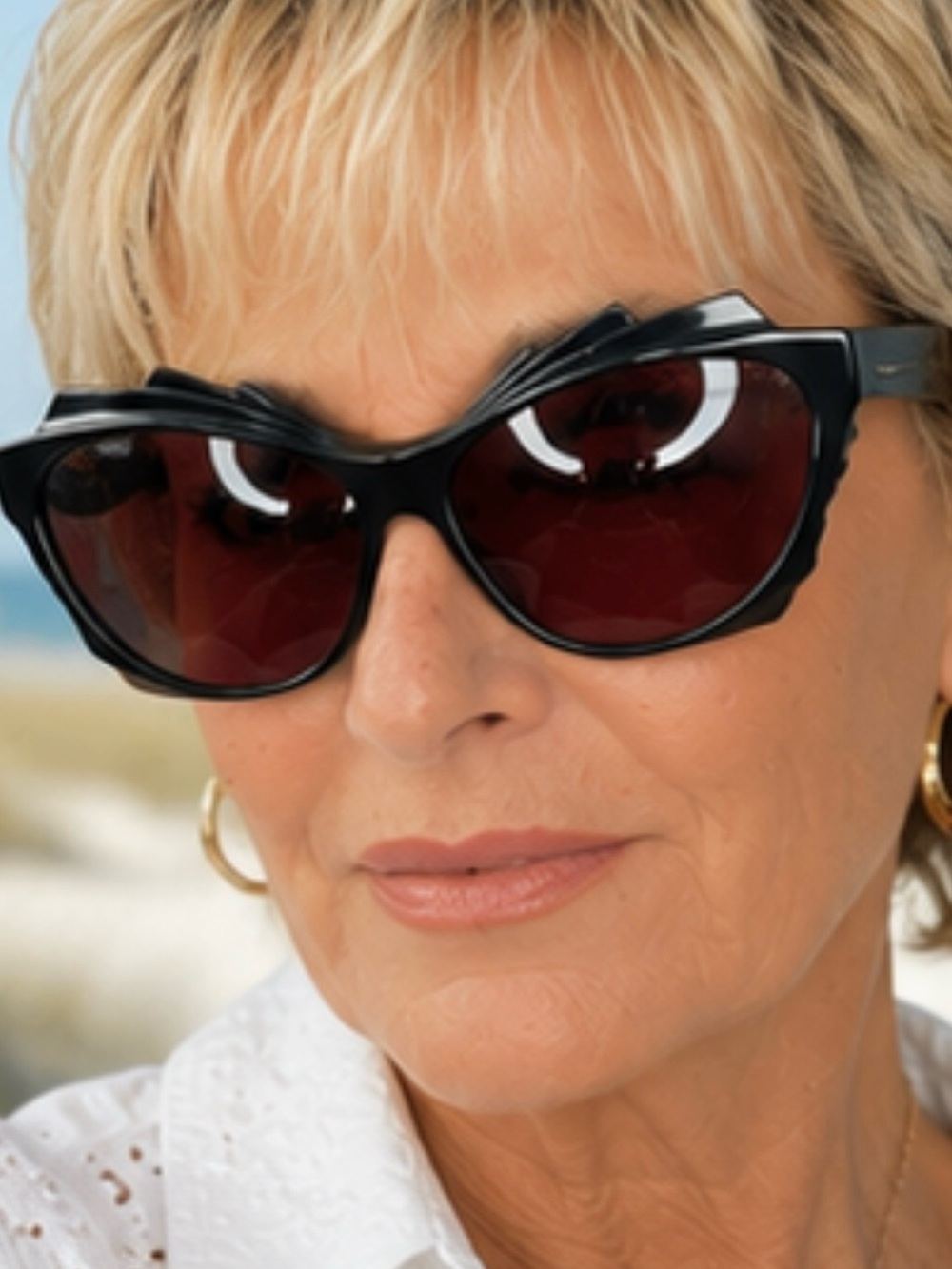 Andy Wolf Sloane Limited Edition 59/500 Black Cat Eye Sunglasses NWT w/ Case